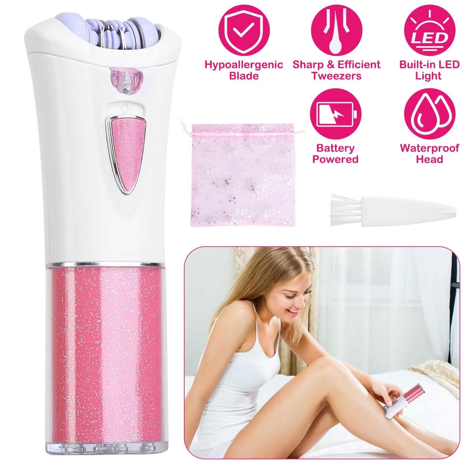 Glide Epilator Women Shaver Facial Body Hair Remover Beauty & Personal Care - DailySale