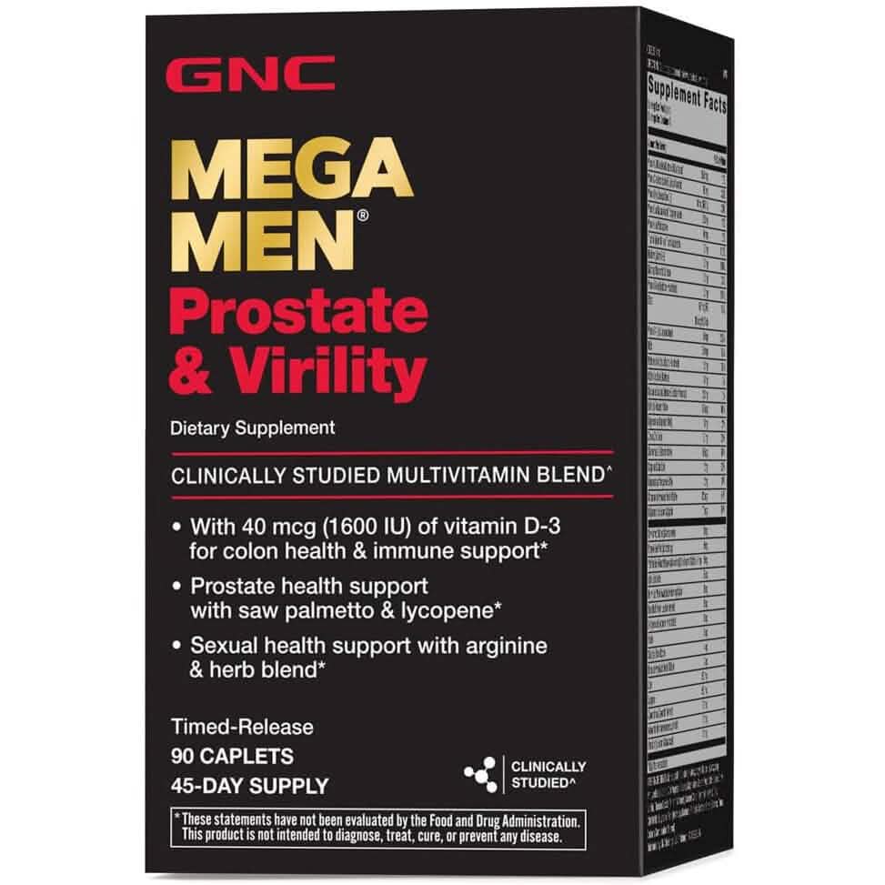 GNC Mega Men Prostate and Virility Supports Optimal Sexual Health and Prostate Health 90 Caplets Wellness - DailySale
