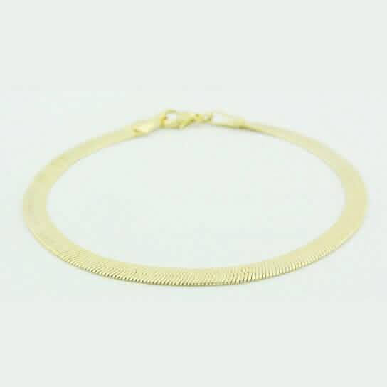 Gold Filled Herringbone 7.5 Inch Bracelet Bracelets - DailySale