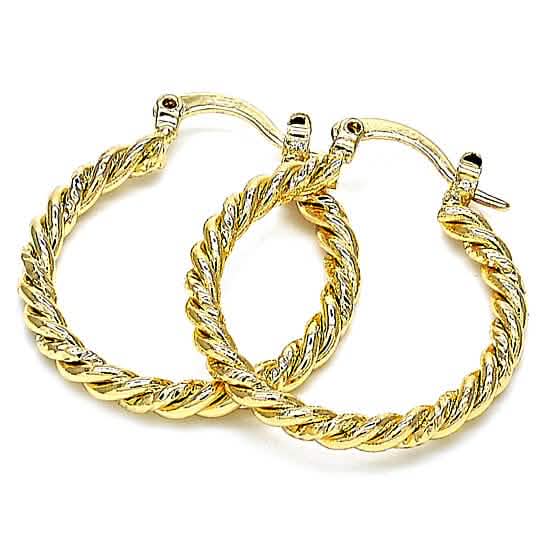 Gold Filled Twist Hoop Earring Earrings - DailySale