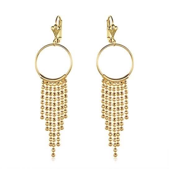 Gold Plated Chain Drop Hoop Earrings - Assorted Styles Jewelry No. 3 - DailySale