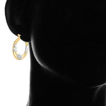 Gold Plated Elephant Stamp Hoop Earrings Jewelry - DailySale