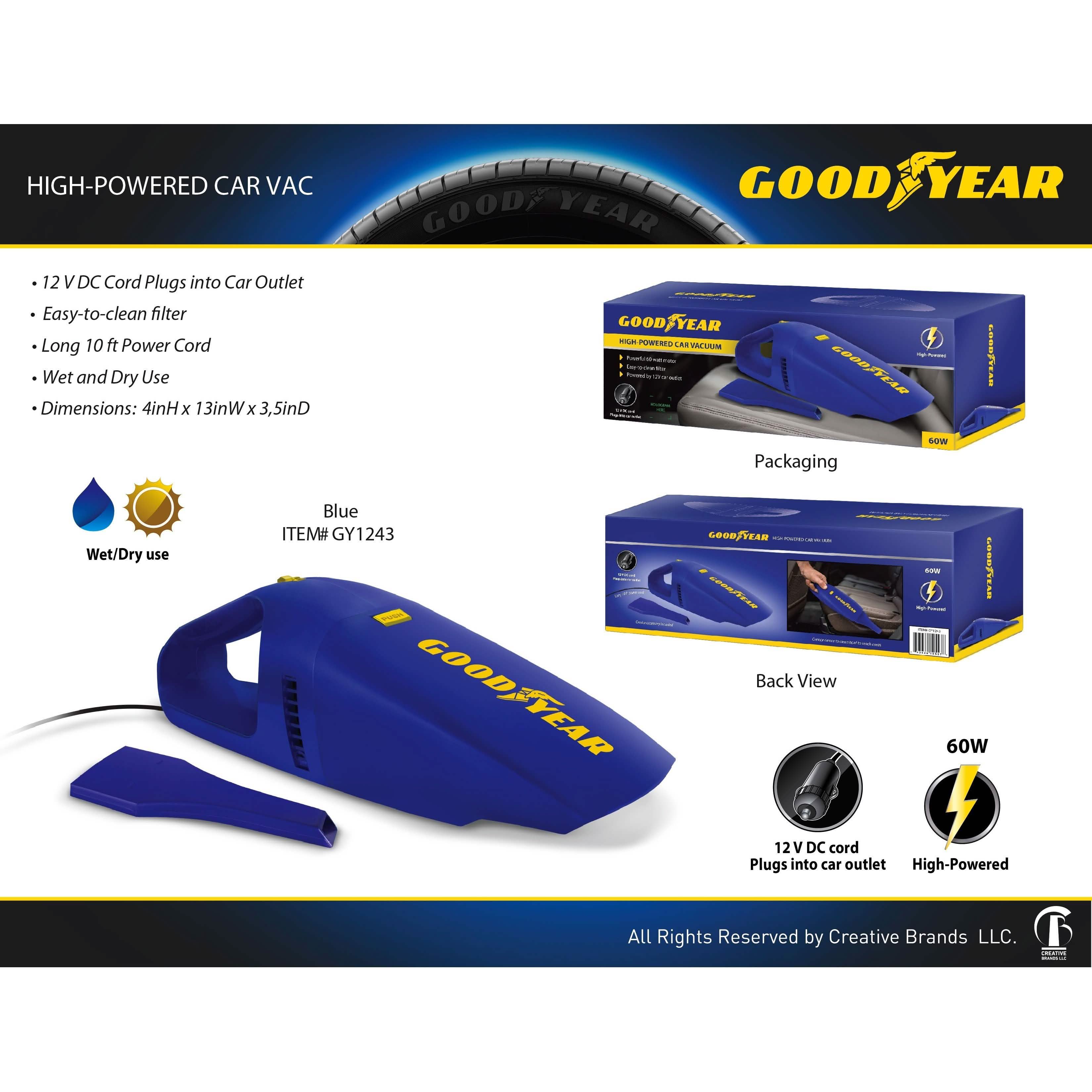 Goodyear High-Powered Car Vac Auto Accessories - DailySale