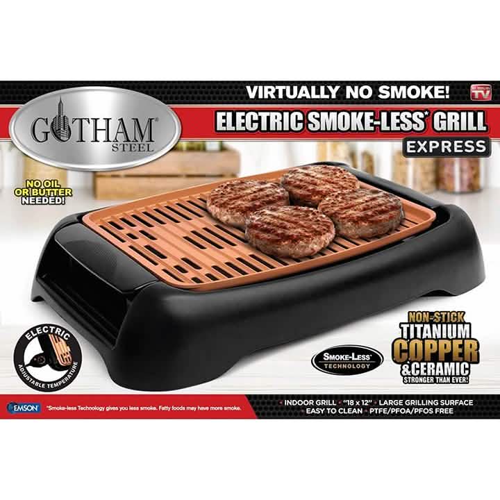 Gotham Steel Electric Smokeless Grill Express Kitchen Essentials - DailySale