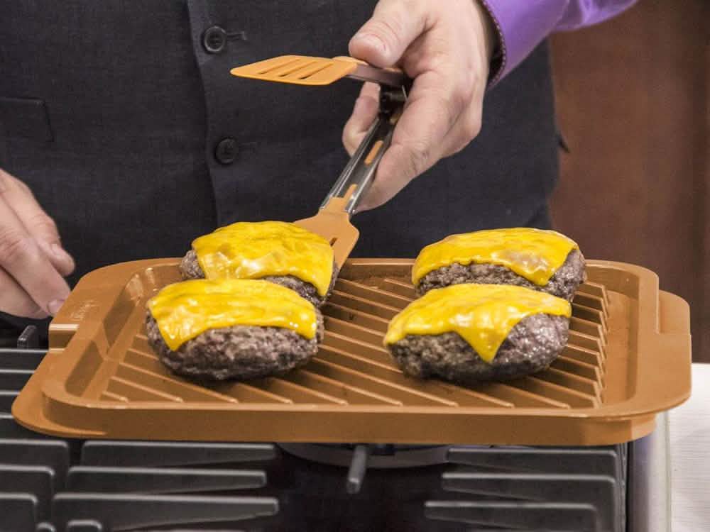 Gotham Steel Reversible Double Grill/Griddle Kitchen Essentials - DailySale