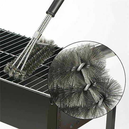 Grill Brush Stainless Steel Scrubber BBQ Cleaning Tool Garden & Patio - DailySale