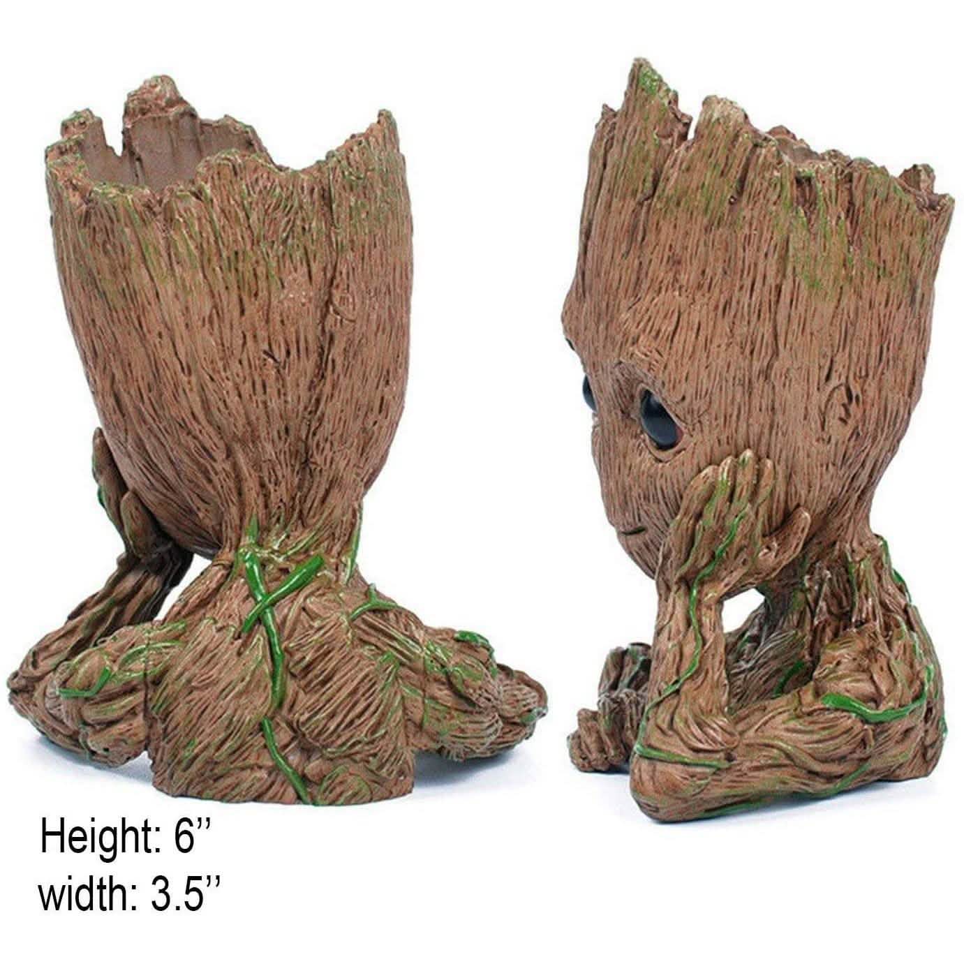 Groot Pen Pot Tree Man Pens Holder or Flower Pot with Drainage Hole Everything Else - DailySale