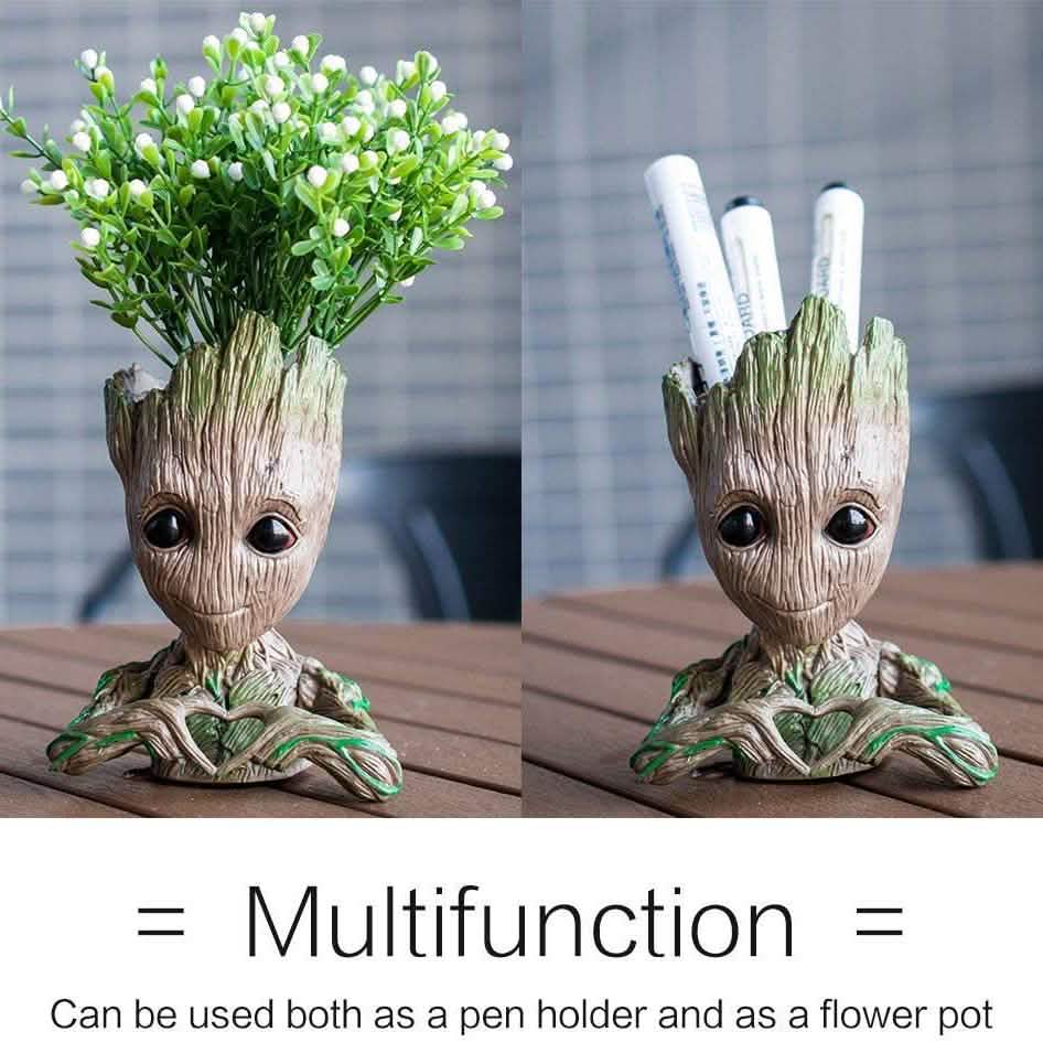 Groot Pen Pot Tree Man Pens Holder or Flower Pot with Drainage Hole Everything Else - DailySale