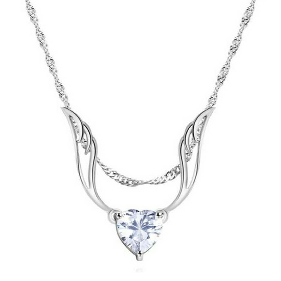 Guardian Angel Wing Necklace Made with Swarovski Crystal Jewelry - DailySale