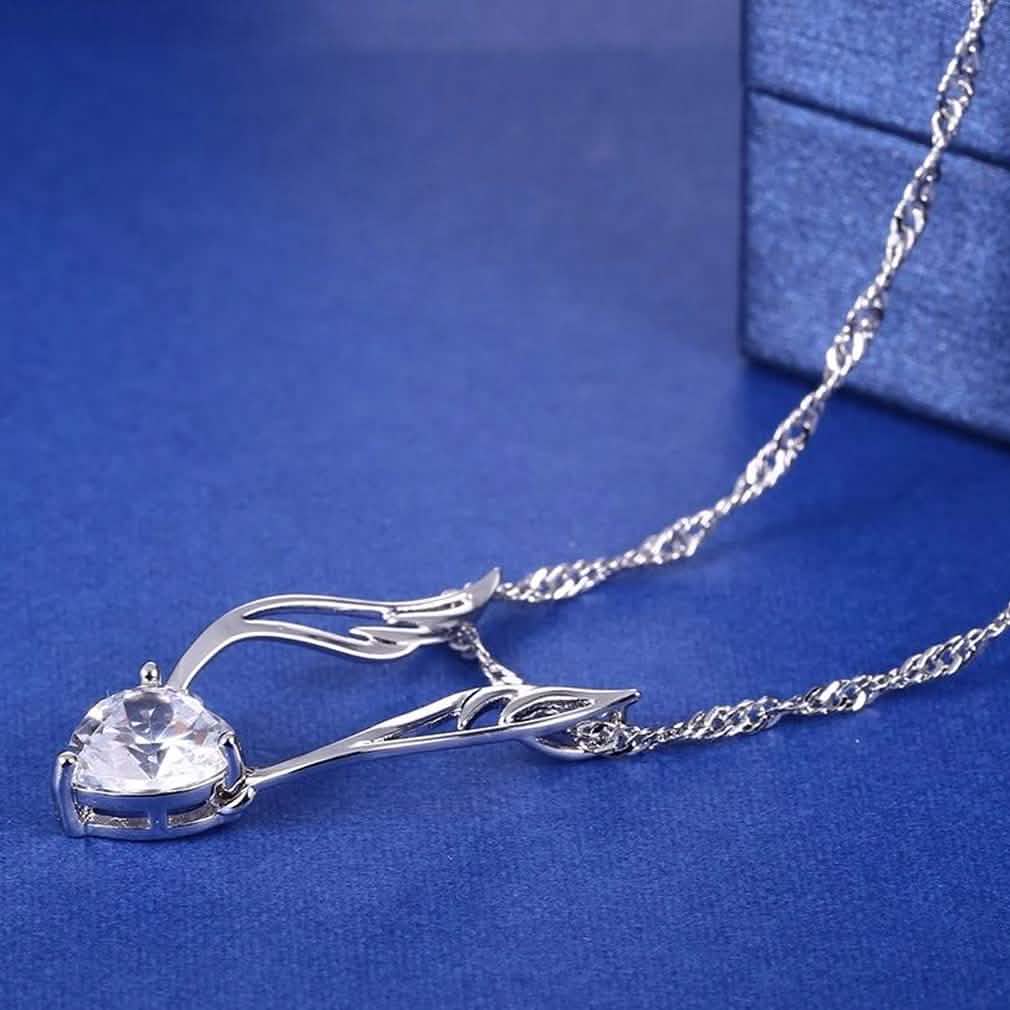 Guardian Angel Wing Necklace Made with Swarovski Crystal Jewelry - DailySale