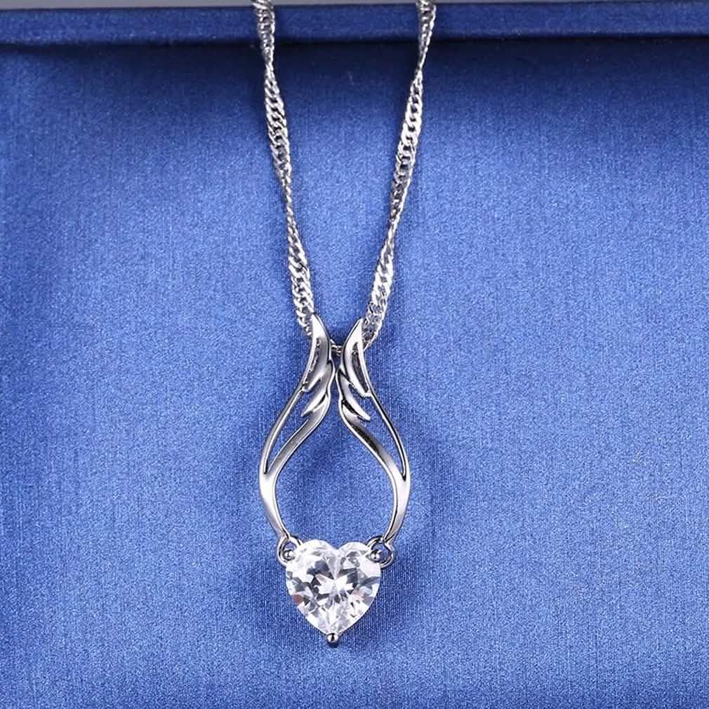 Guardian Angel Wing Necklace Made with Swarovski Crystal Jewelry - DailySale