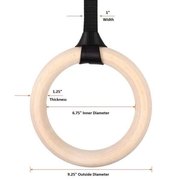 Gymnastic Wood Rings Fitness - DailySale