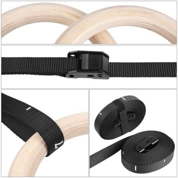 Gymnastic Wood Rings Fitness - DailySale