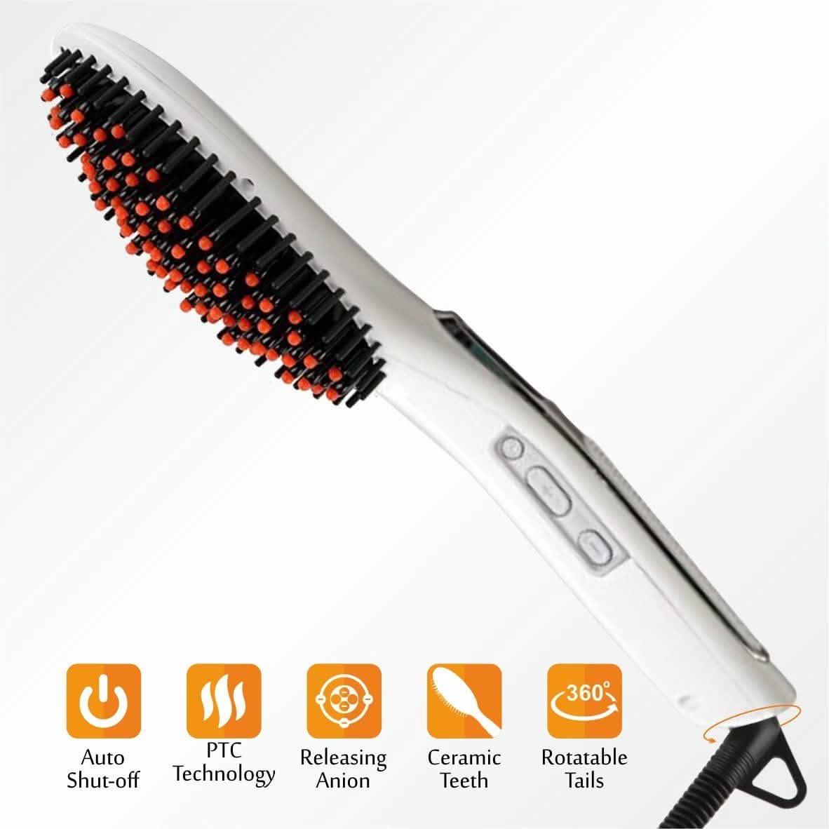 Hair Straightening Brush ION heating technology, Temperature Control Beauty & Personal Care - DailySale