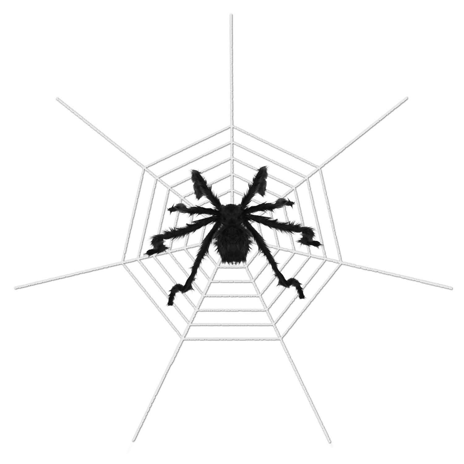 Halloween Decorations Spider 49" with 126" Tarantula Mega Spider Web Furniture & Decor - DailySale