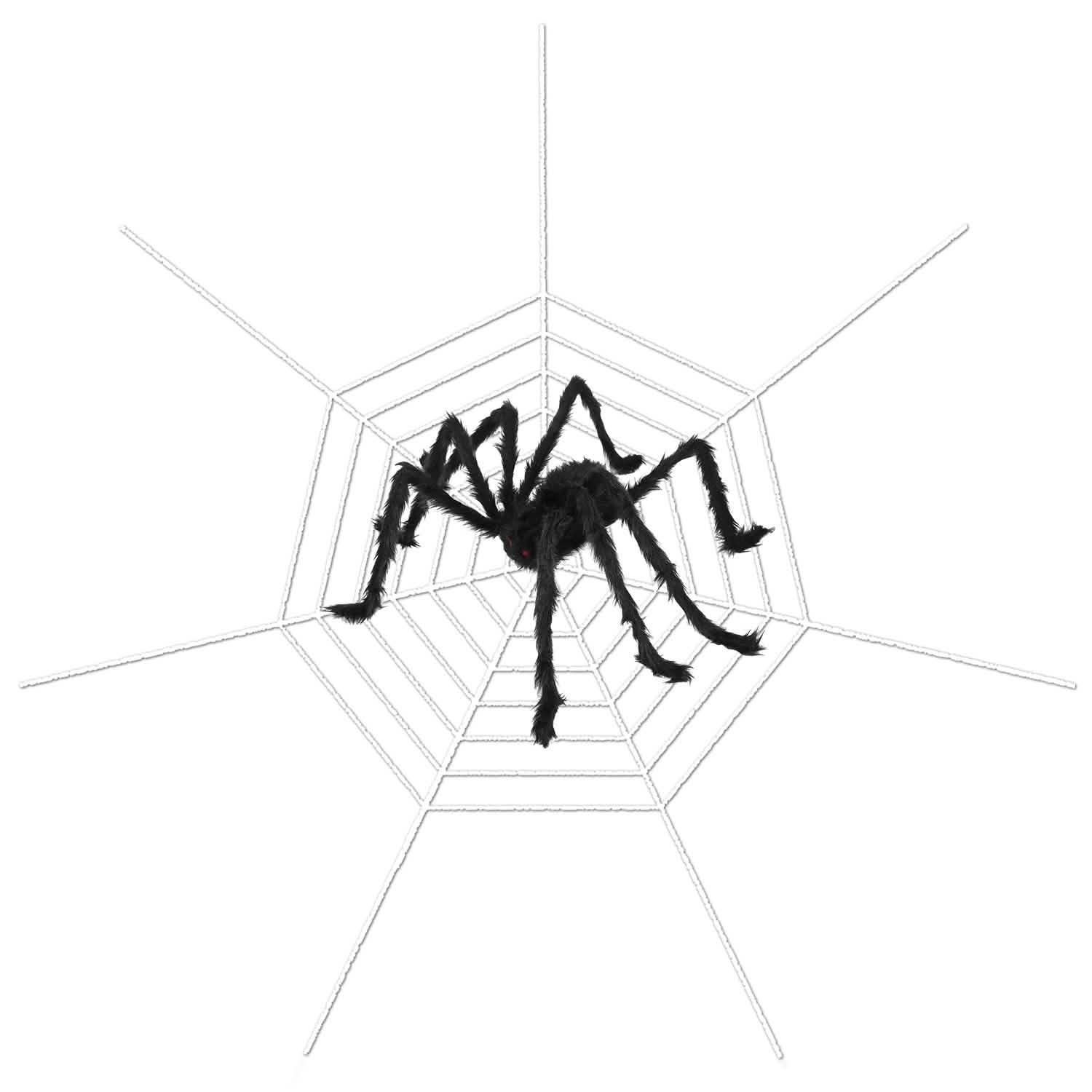 Halloween Decorations Spider 49" with 126" Tarantula Mega Spider Web Furniture & Decor - DailySale