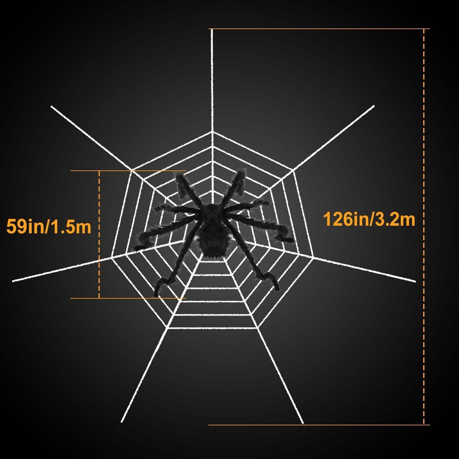 Halloween Decorations Spider Outdoor Stretch Cobweb Furniture & Decor - DailySale