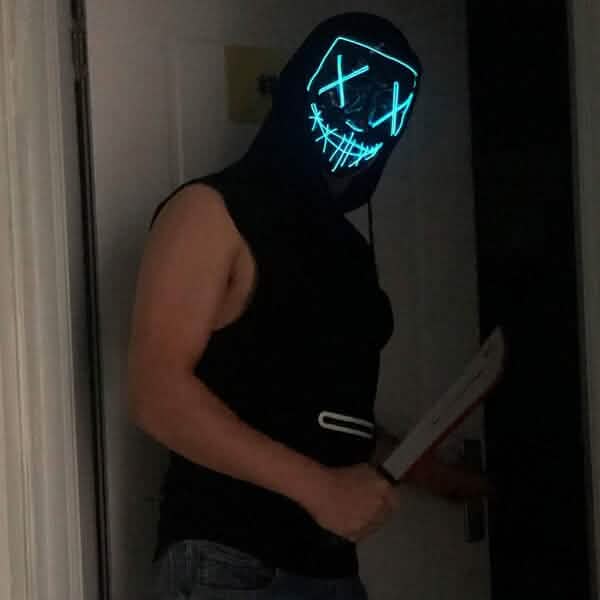 Halloween Mask LED, Light up Mask for Festival Cosplay Holiday Decor & Apparel - DailySale