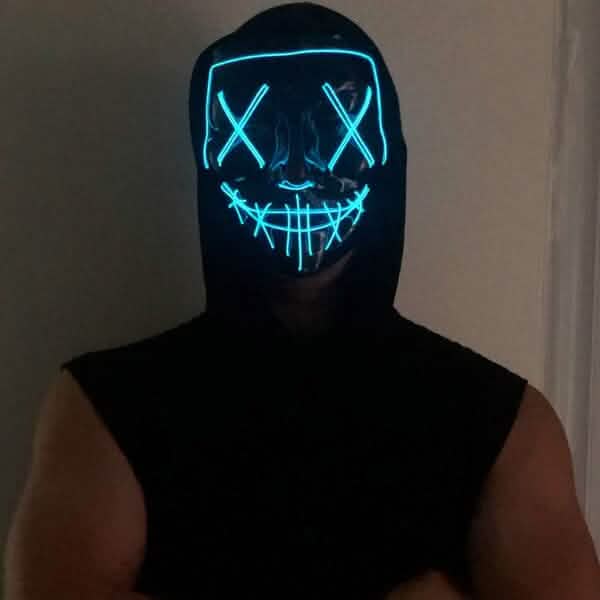 Halloween Mask LED, Light up Mask for Festival Cosplay Holiday Decor & Apparel - DailySale