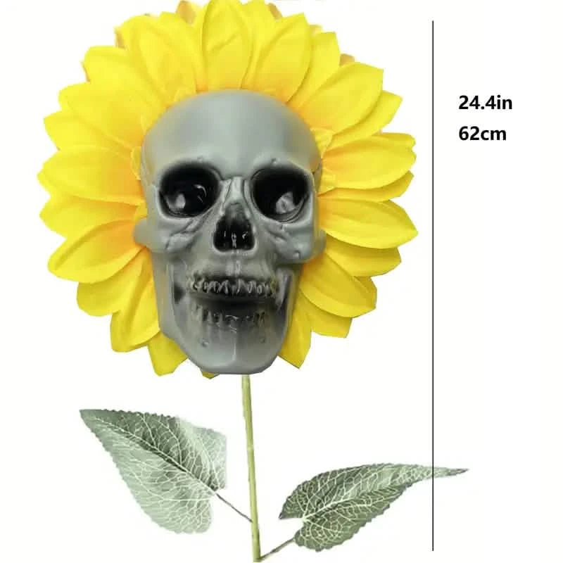 Halloween Sunflower Skull Head Garden Decoration Holiday Decor & Apparel - DailySale