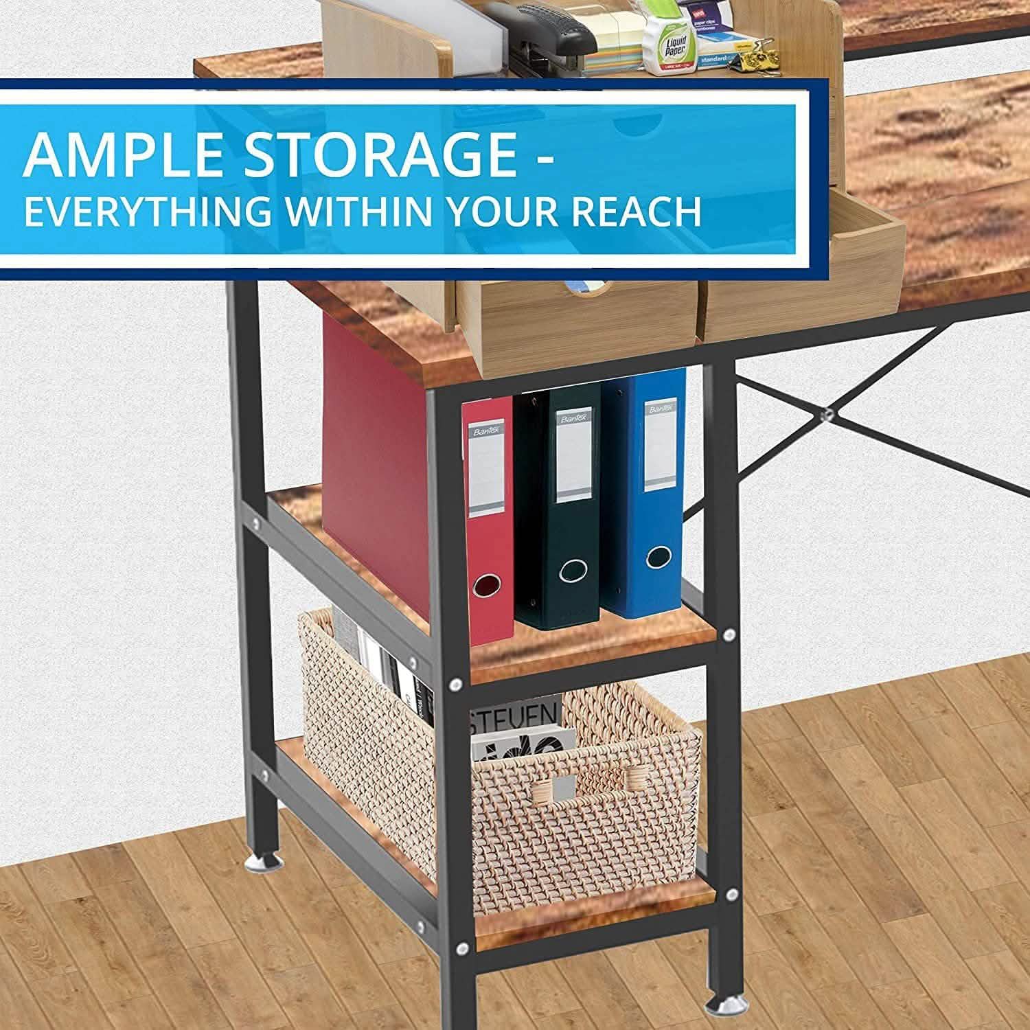 Halter 50-Inch Modern Office Desk with Storage Computer Accessories - DailySale