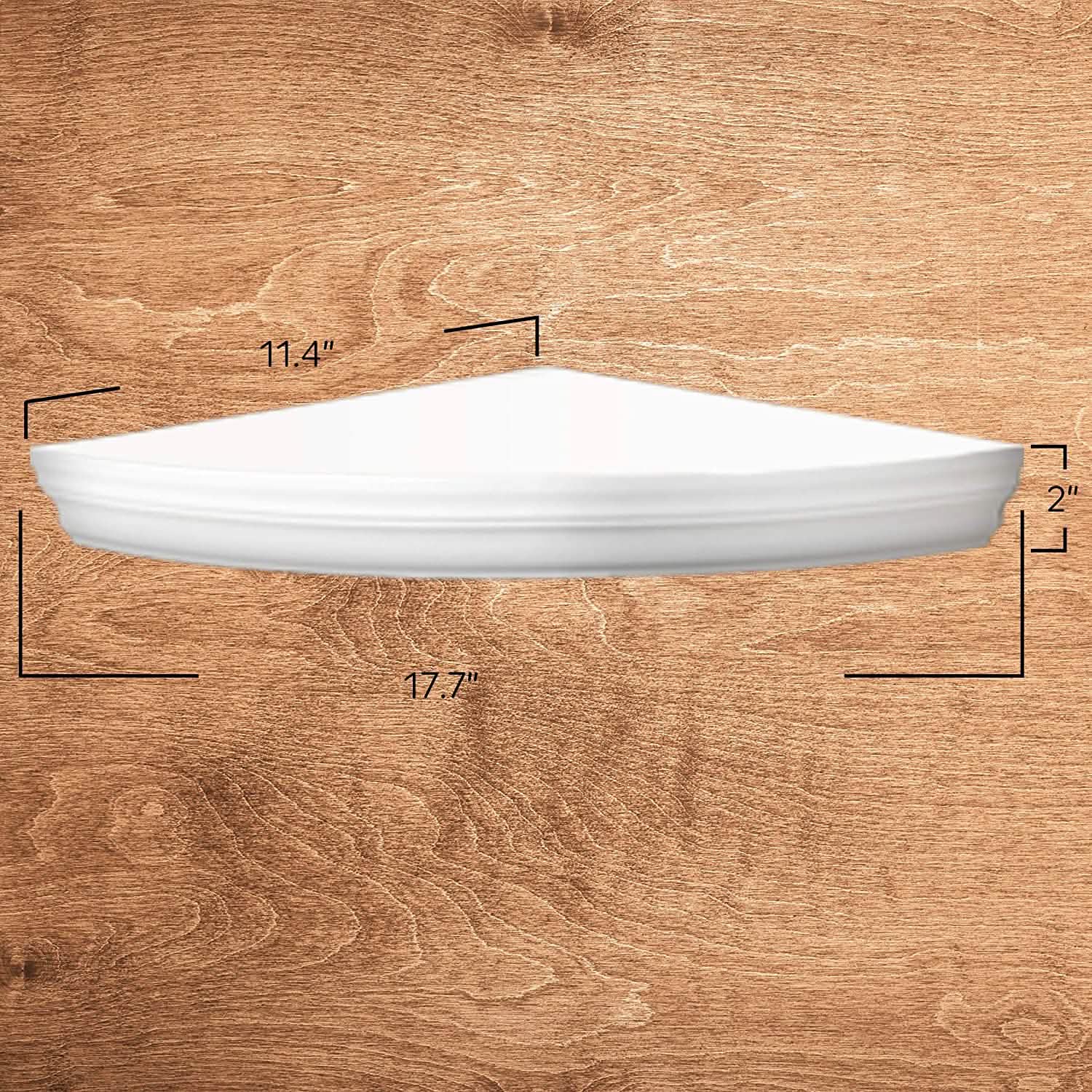 Halter Corner Floating Shelf – Space Saving Round Design with No Visible Support Closet & Storage - DailySale