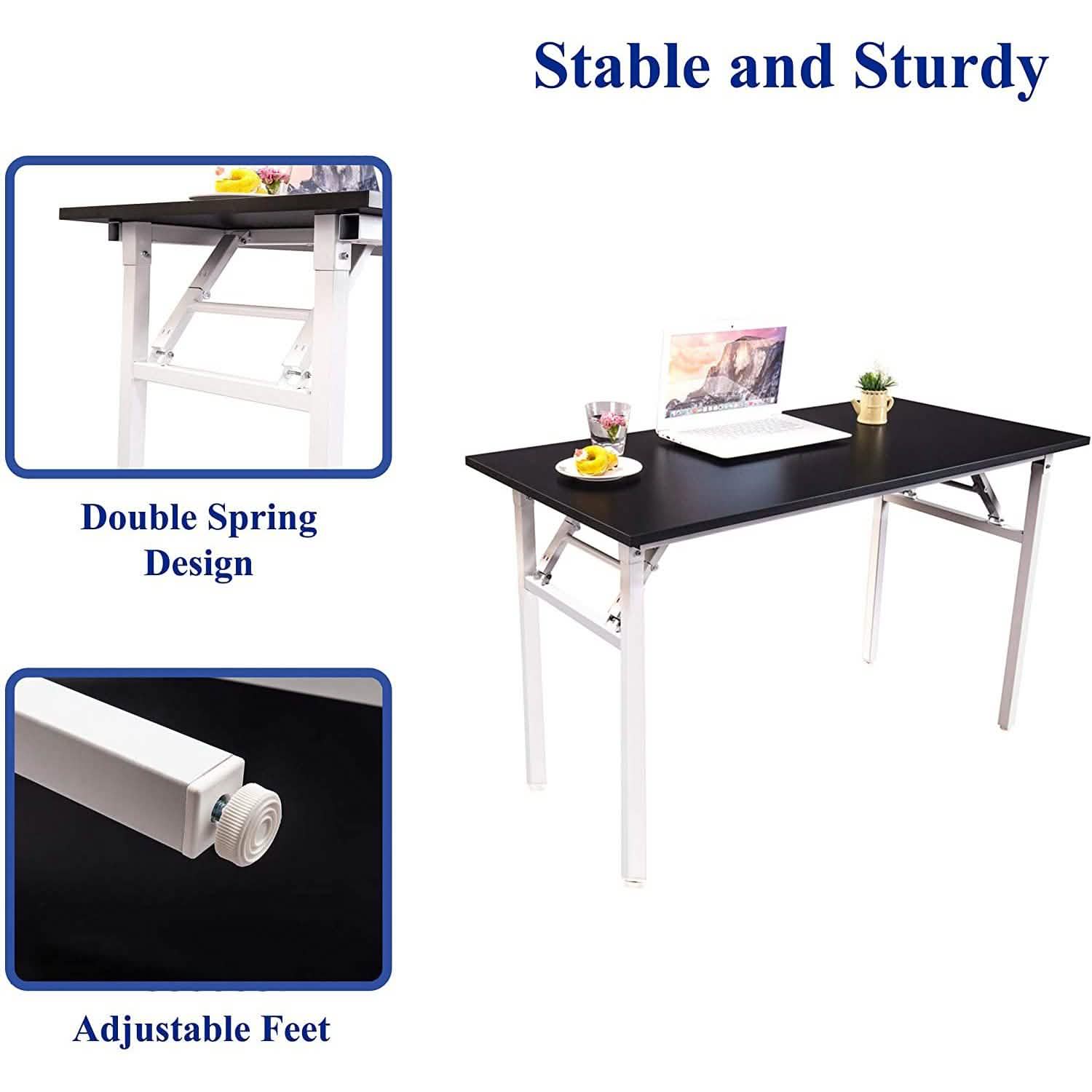 Halter Folding Table Computer Desk Computer Accessories - DailySale