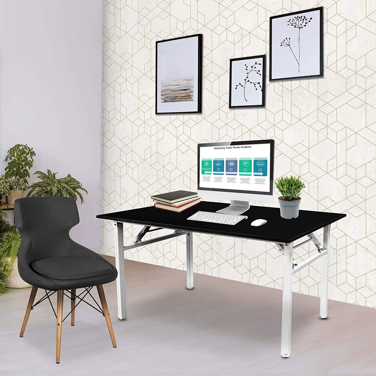Halter Folding Table Computer Desk Computer Accessories - DailySale