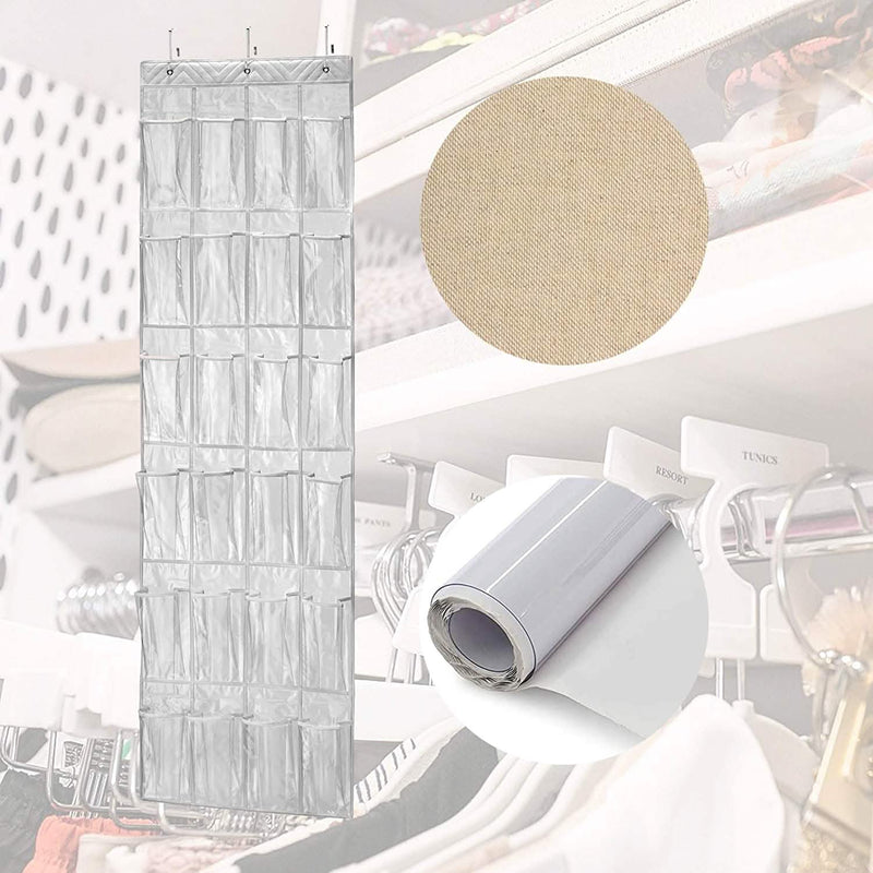 Halter Over the Door Hanging Shoe Organizer with 24 Pockets Closet & Storage - DailySale