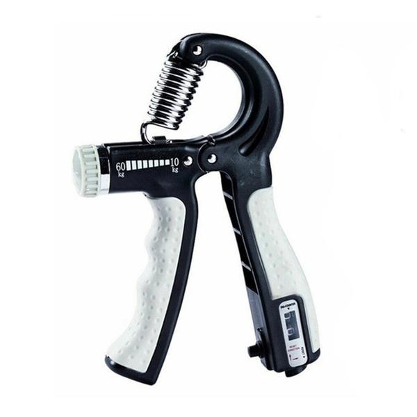 Hand Grip Trainer Gripper Strengthener shown in gray against a white background