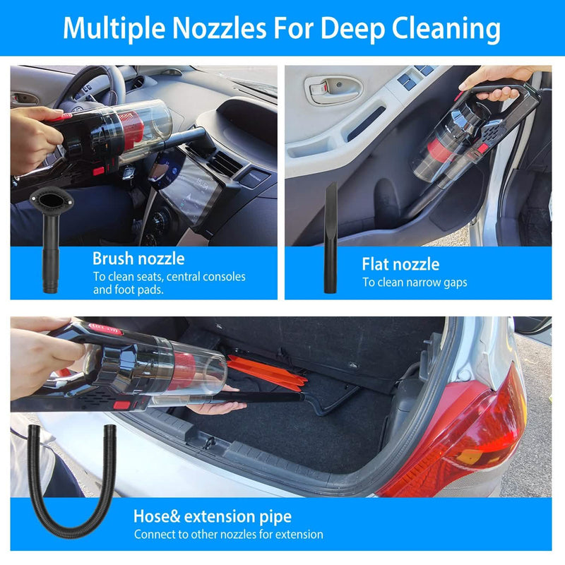 Handheld Car Vacuum Cleaner with Accessory Kit Automotive - DailySale