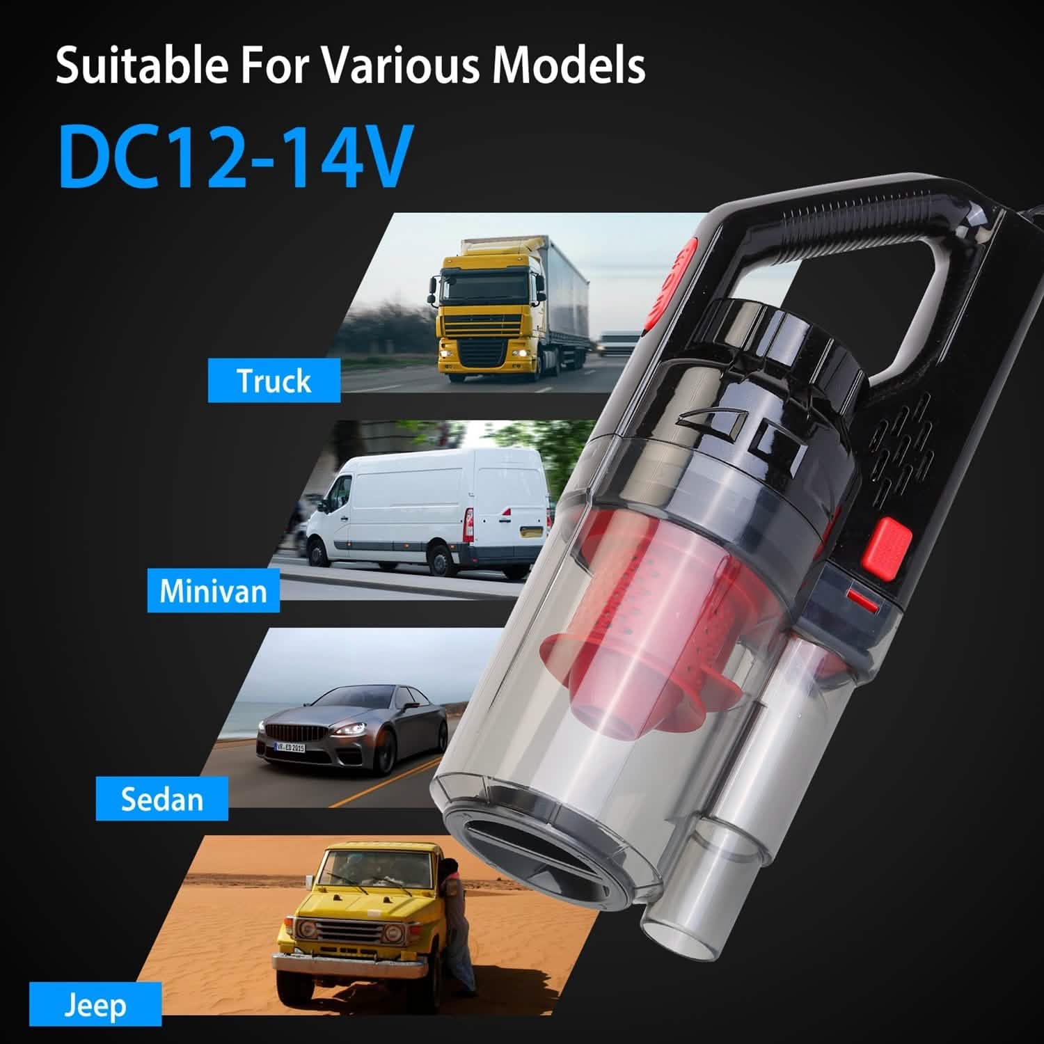 Handheld Car Vacuum Cleaner with Accessory Kit Automotive - DailySale