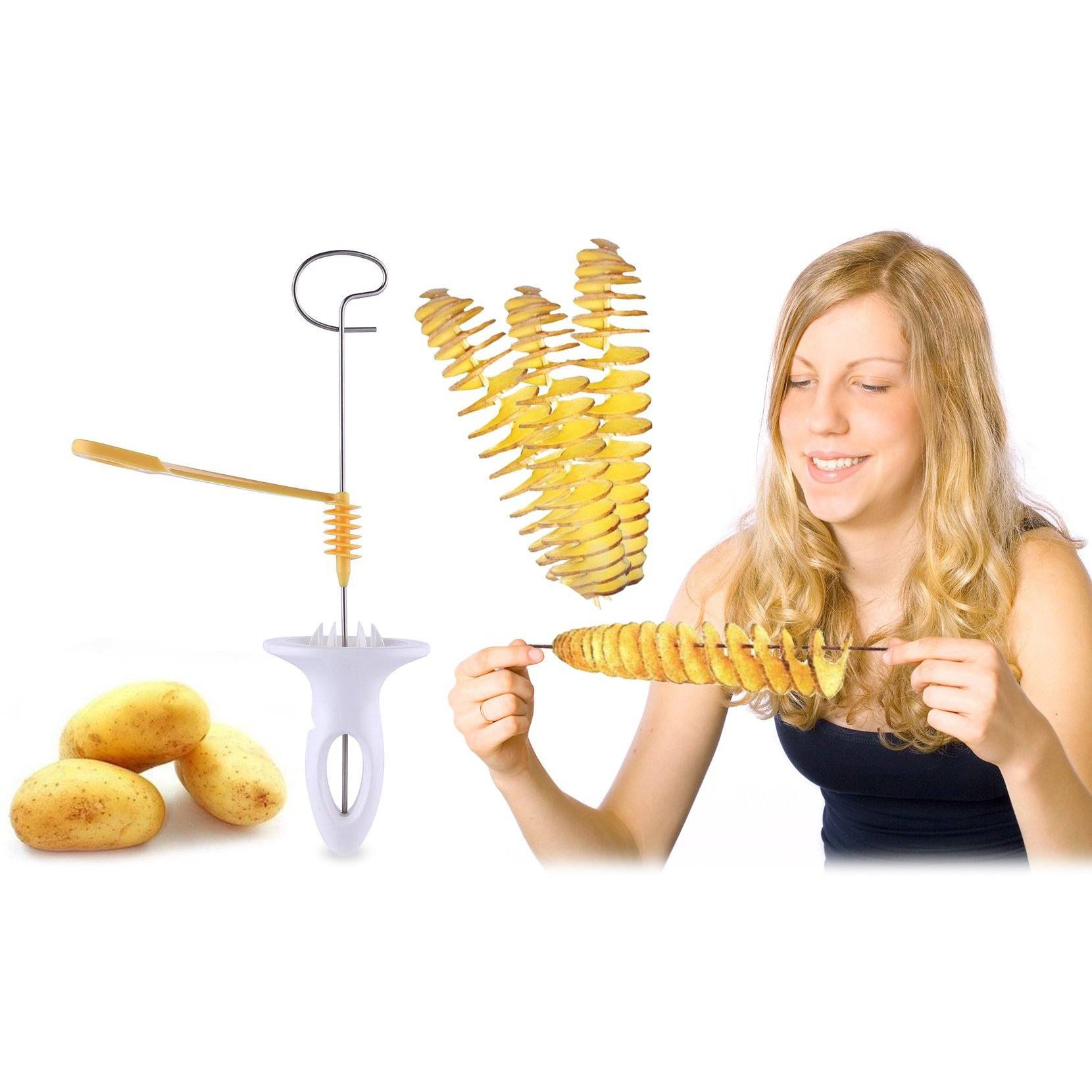  Presto Tater Twister Electric Curly Fry Cutter: Slicers: Home &  Kitchen