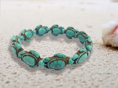 Handmade Hawaiian Turquoise Sea Turtles Bracelet Jewelry - DailySale