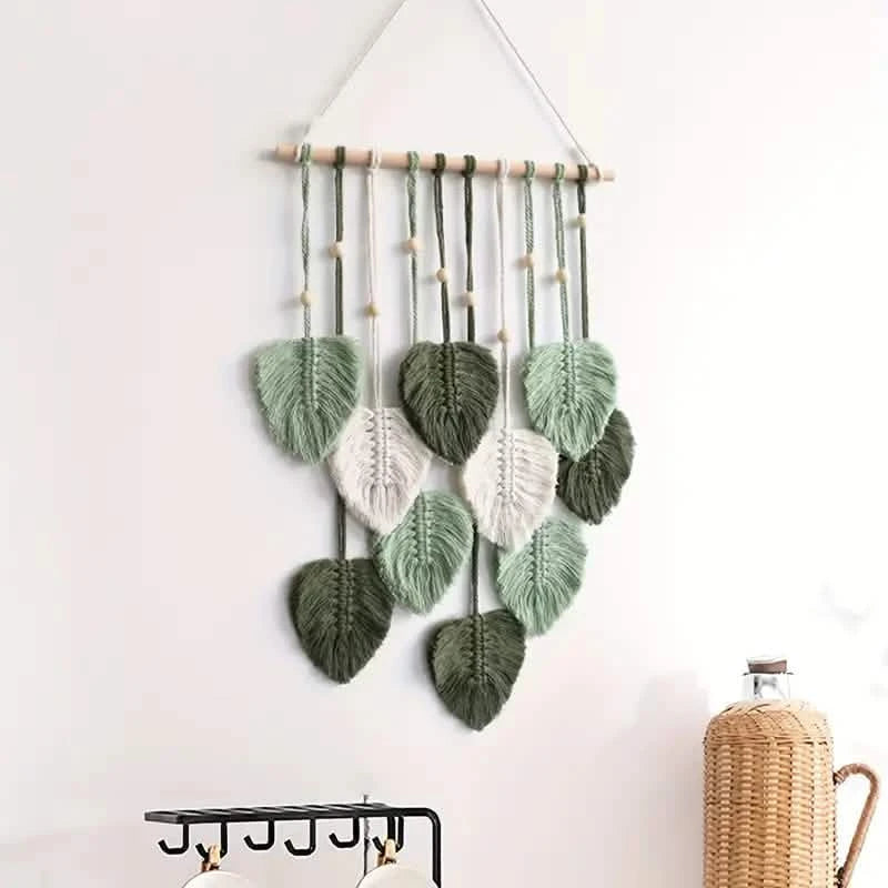 Handwoven Cotton Rope Leaf Tapestry Furniture & Decor - DailySale