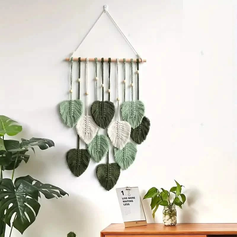 Handwoven Cotton Rope Leaf Tapestry Furniture & Decor - DailySale