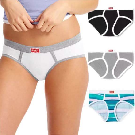 Hanes Womens ComfortSoft Vintage Cotton Stretch Hipsters Women's Clothing 4-Pack S - DailySale