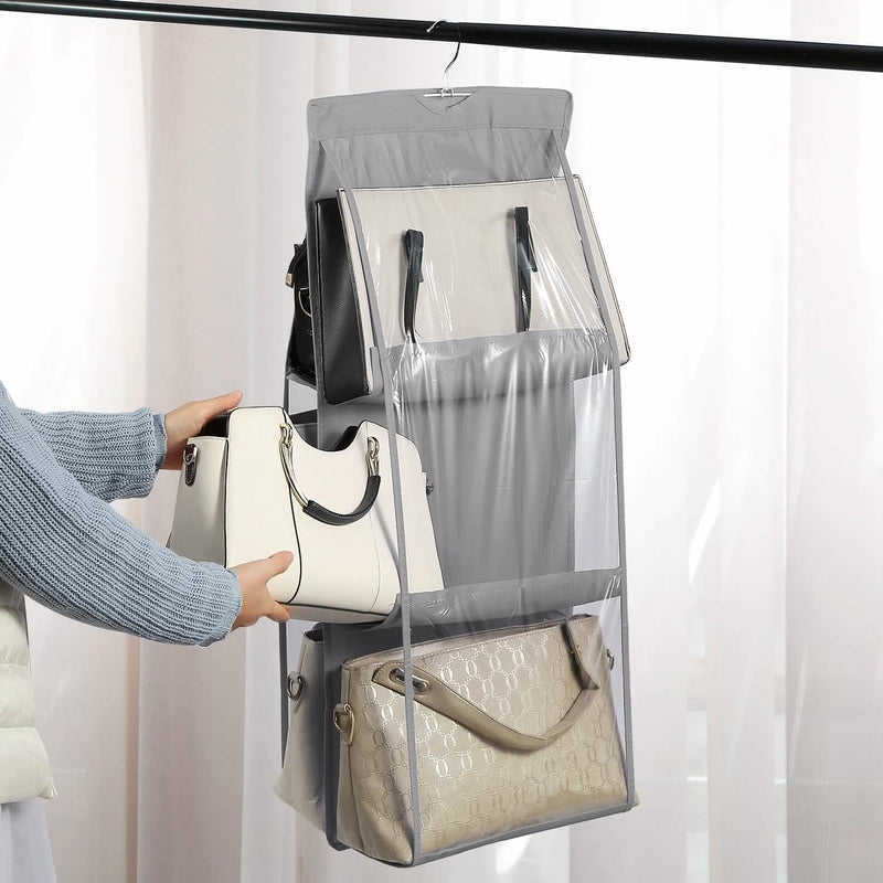 Hanging HandBag Organizer with 6 Pockets Closet Purse Storage Closet & Storage - DailySale