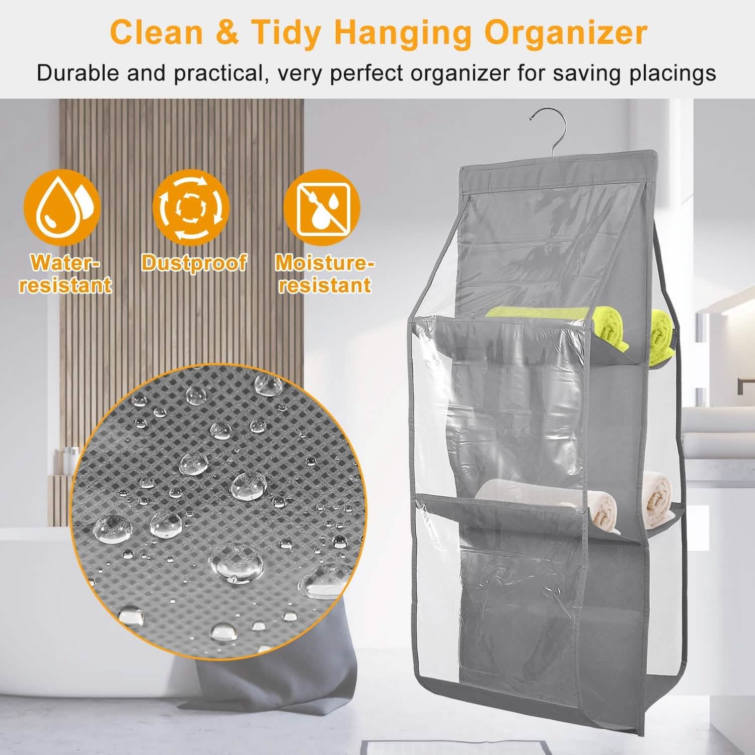 Hanging HandBag Organizer with 6 Pockets Closet Purse Storage Closet & Storage - DailySale