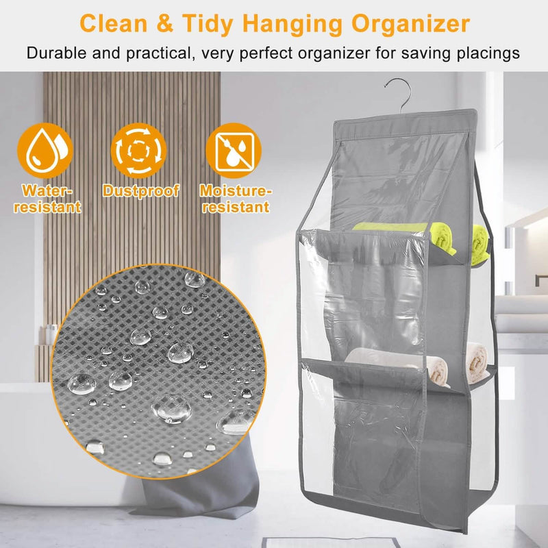 Hanging HandBag Organizer with 6 Pockets Closet Purse Storage Closet & Storage - DailySale
