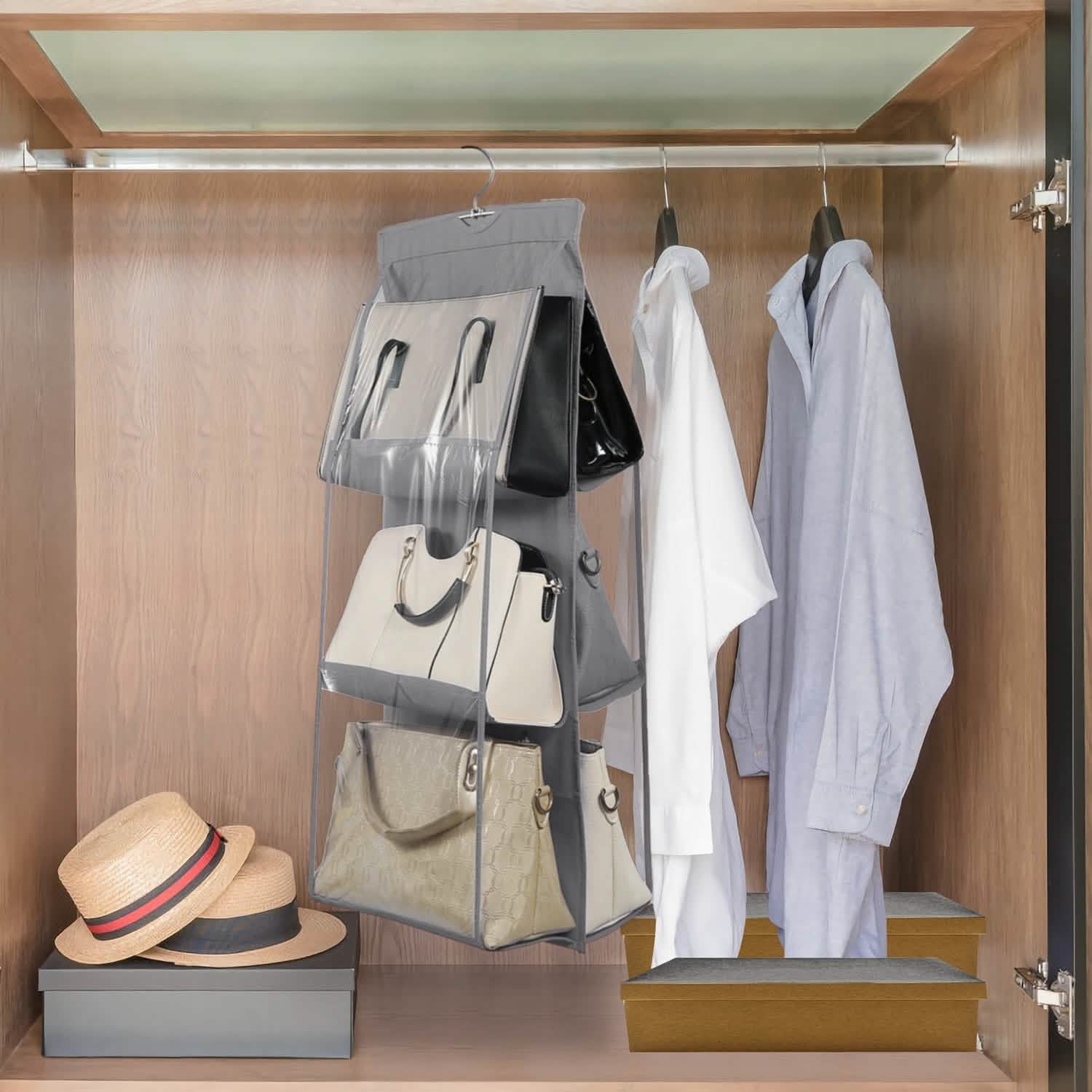 Hanging HandBag Organizer with 6 Pockets Closet Purse Storage Closet & Storage - DailySale
