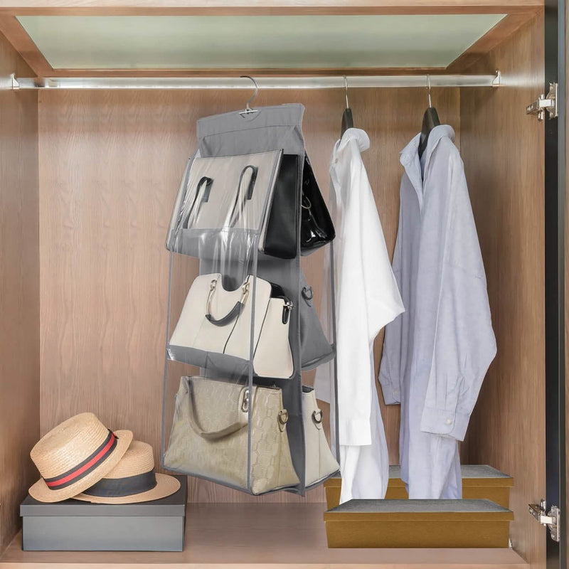 Hanging HandBag Organizer with 6 Pockets Closet Purse Storage Closet & Storage - DailySale