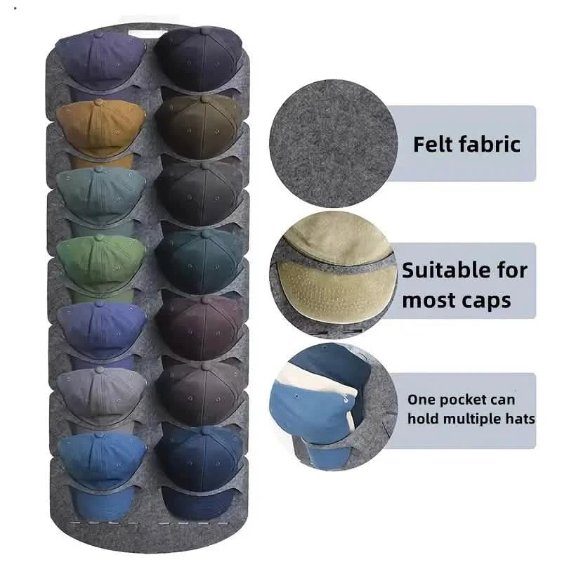 Hanging Hat Organizers For Baseball Cap Felt Storage Holders Closet & Storage - DailySale