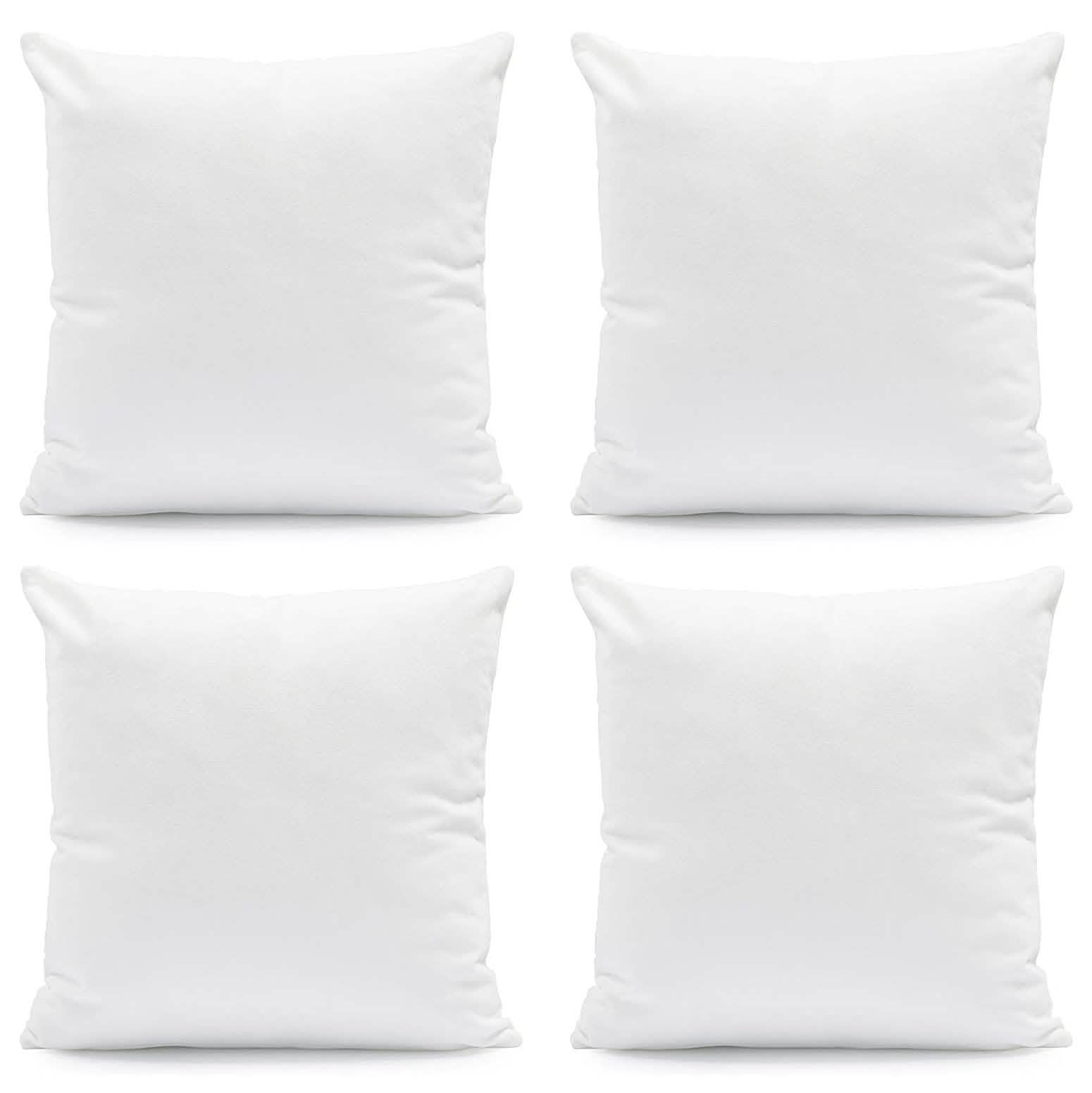 Hannah Linen Hypoallergenic Throw Pillows - White Bed & Bath 4-Pack - DailySale