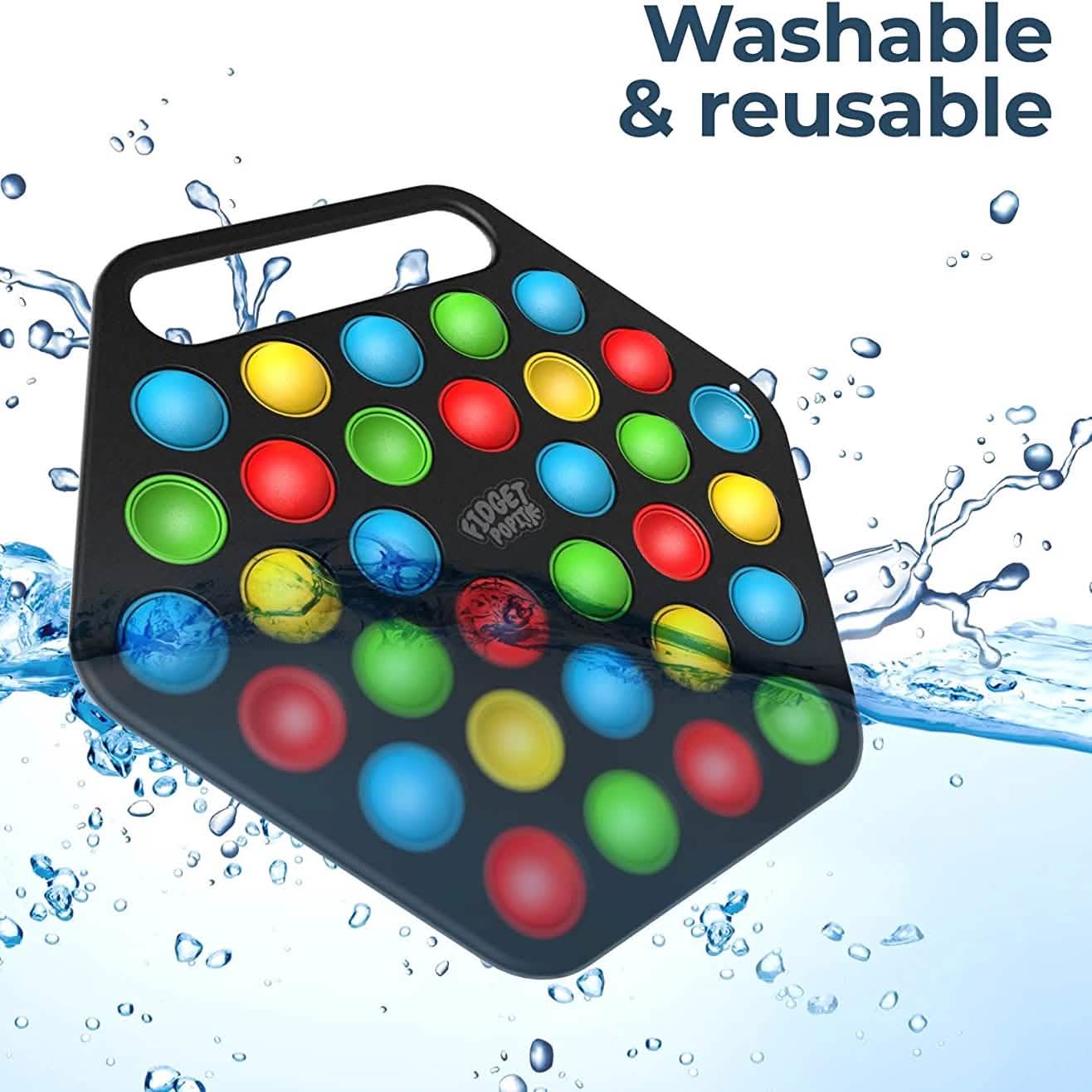 Hard Shell Pop it Fidget Toy Board with Carrying Handle for Adults & Kids Toys & Games - DailySale