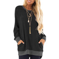 Haute Edition Women's Ultra Soft Long Sleeve Pullover Sweatshirt Women's Clothing Black S - DailySale