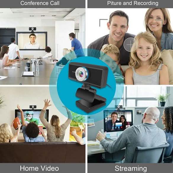 HD 1080P Desktop PC Video Calling Webcam with Microphone Computer Accessories - DailySale