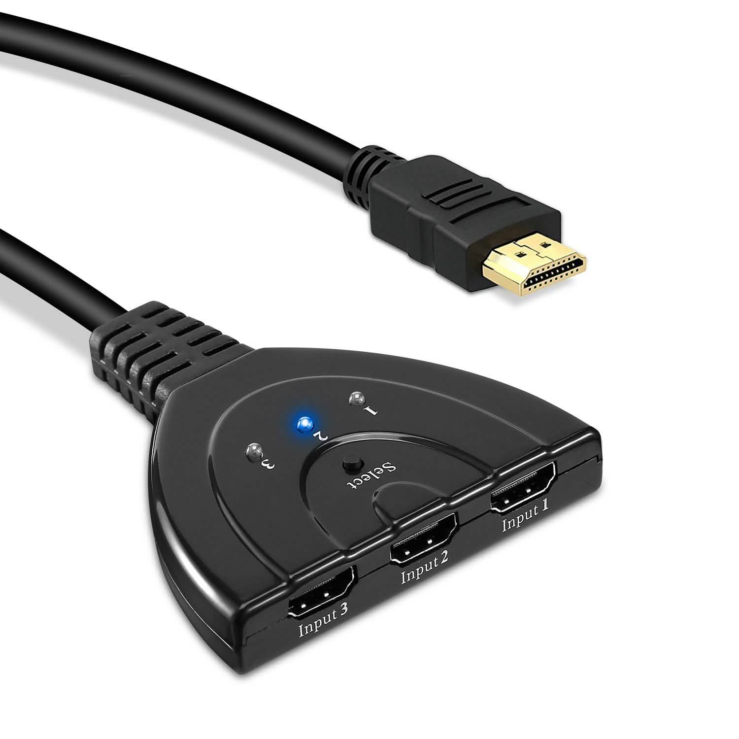 HDMI 1080P 3-in-1 Output HDTV Switch Splitter TV & Video - DailySale