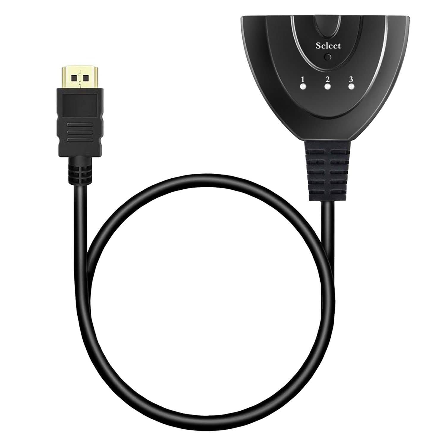 HDMI 1080P 3-in-1 Output HDTV Switch Splitter TV & Video - DailySale