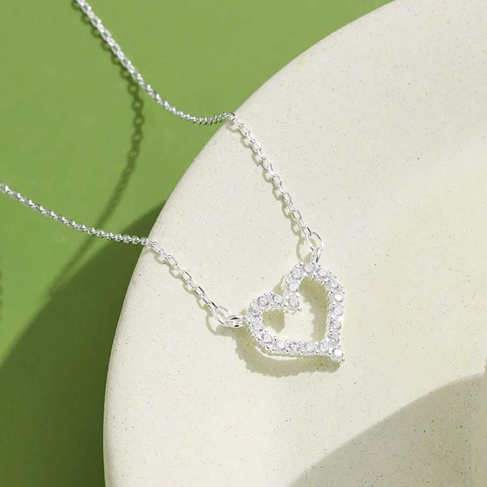 Heart-Shape 925 Sterling Silver Pendant Necklace Necklaces - DailySale